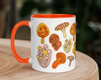 Mushroom Core Ceramic Mug, CottageCore, MushroomCore, Fall Mushroom Mug, Mushroom Gift, Mushroom Decor, Gift for Gardener Mushroom Lover