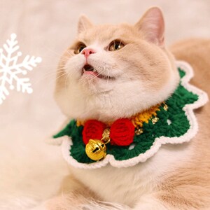Knitwear Collar Pets Costume Cute Neck Scarf Handmade Christmas Cat/Dog Collar