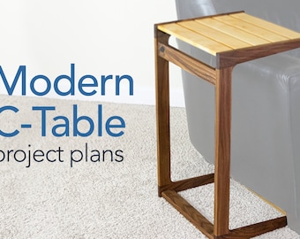 Mid-Century Modern C-Tisch-Pläne | Holzbearbeitungsprojekt