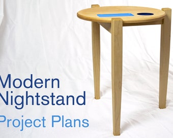 Modern Nightstand Plans | Woodworking Project