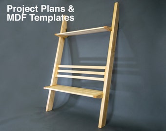 Modern Wall Bench Plans and MDF Templates | Woodworking Project Plans