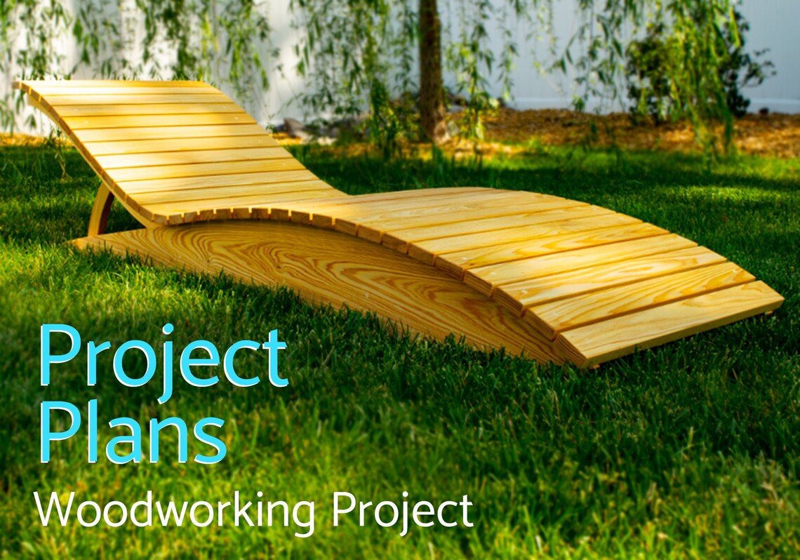 Outdoor Chaise Lounge Plans Woodworking Project Etsy