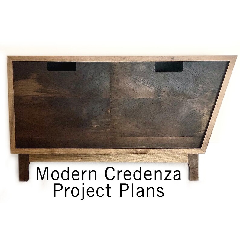 Modern Credenza Plans Woodworking Project Plans Etsy