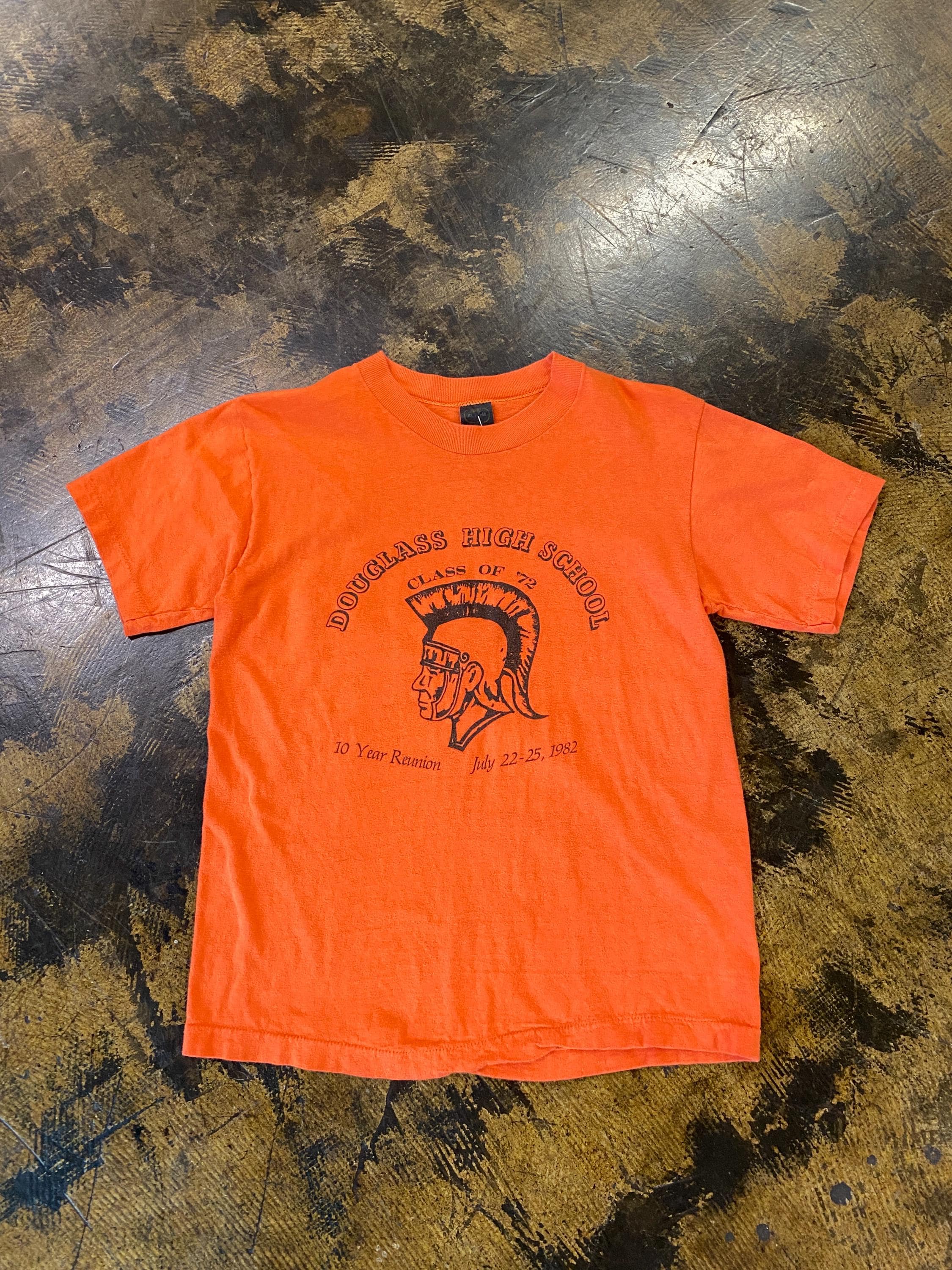 1980s 1982 Douglass High School Class Of 1972 Reunion Tee Single Stitch Made in USA
