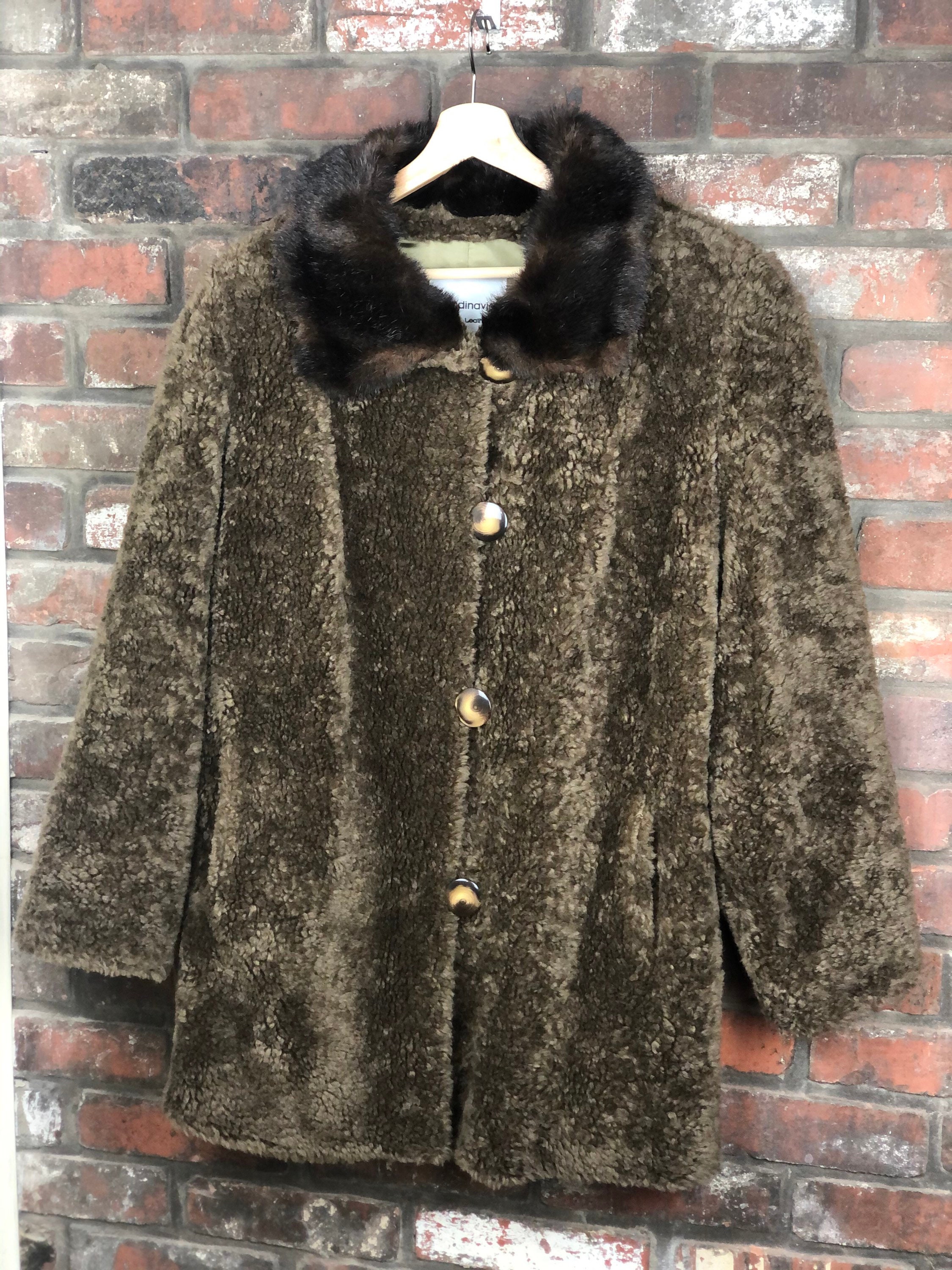Vintage 1980s Scandinavian Faux Fur 
