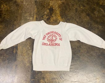 Sudadera infantil de la Universidad de Oklahoma de los años 70