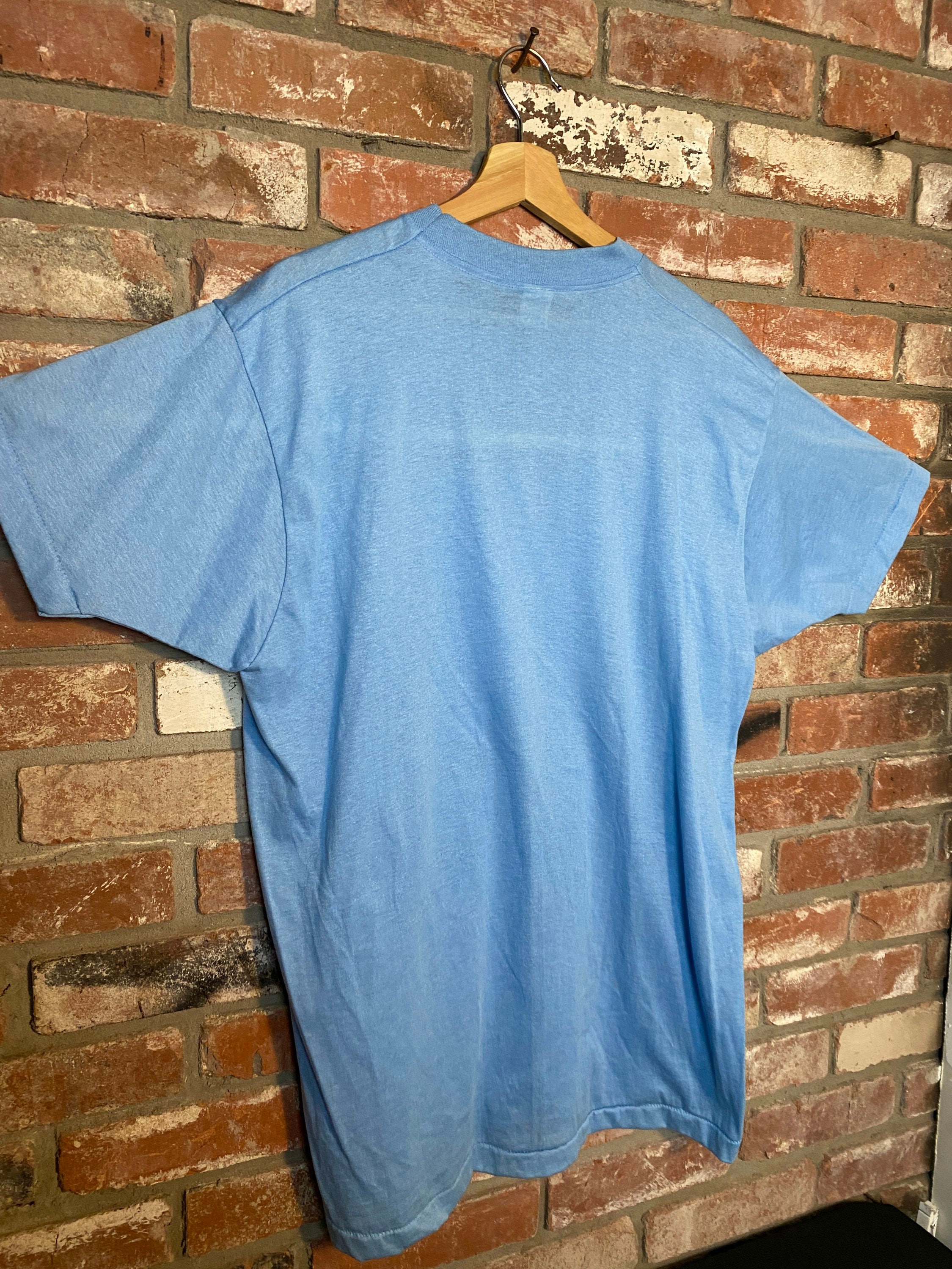 Vintage 80s Elvis Light Blue T-Shirt size XXL image 5