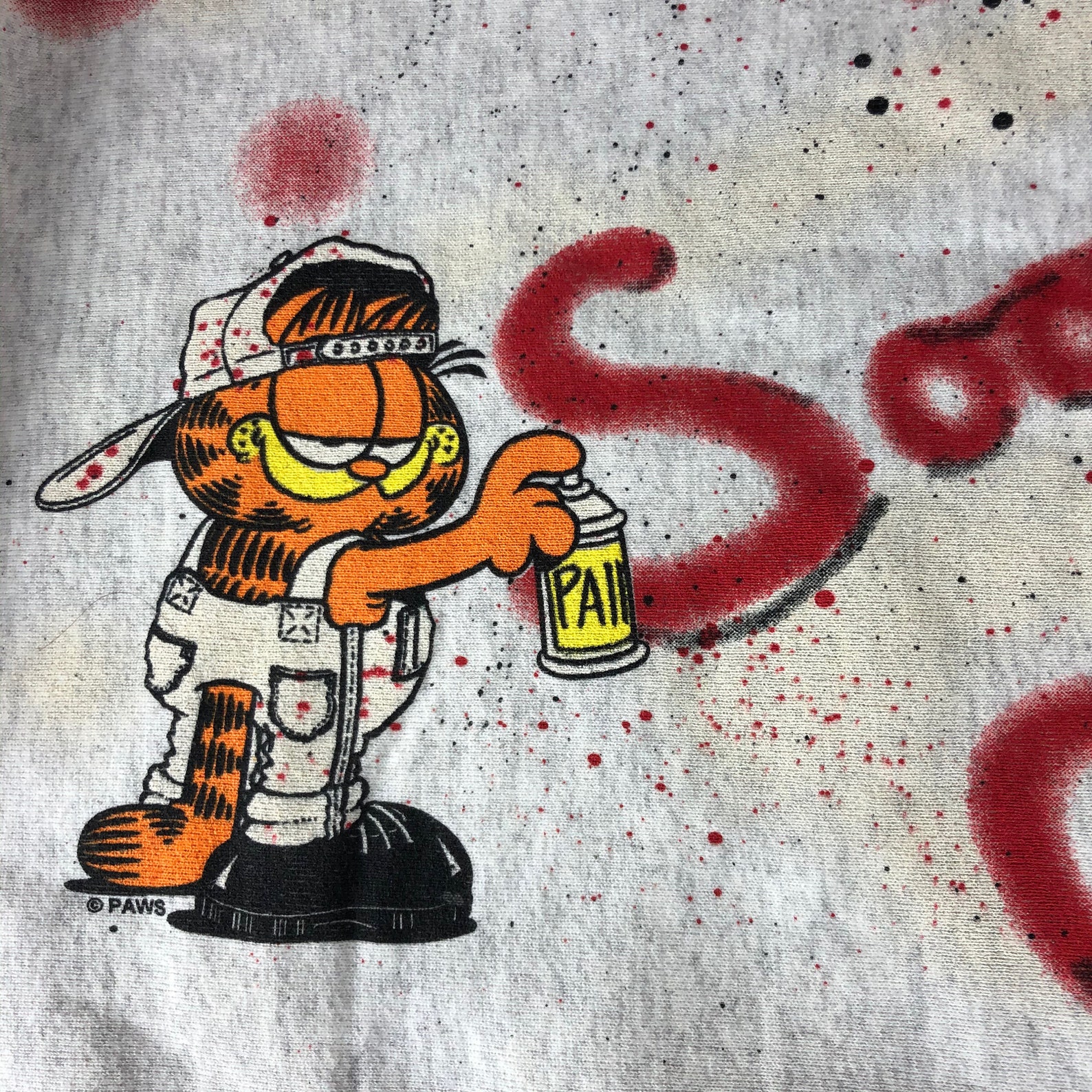 Vintage 90s Garfield University of Oklahoma College Graffiti | Etsy