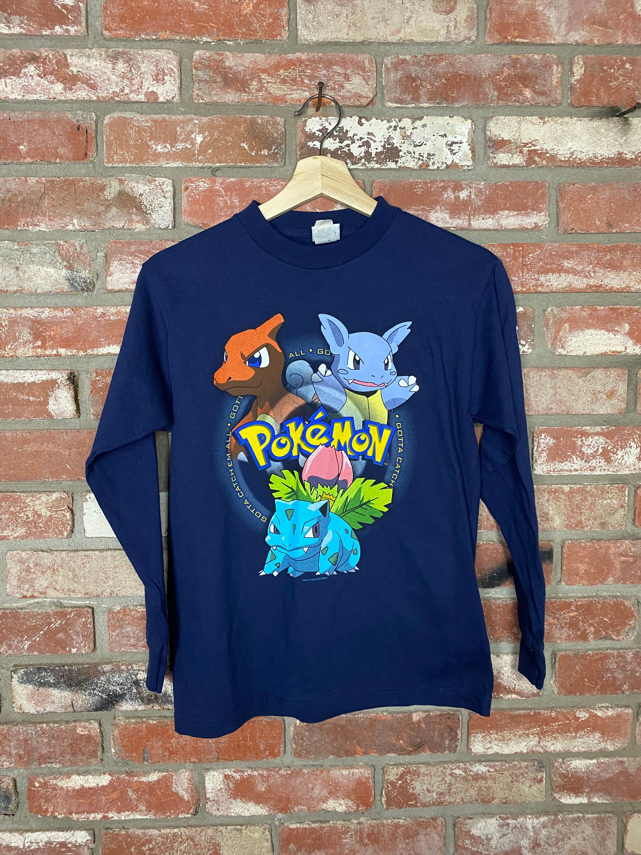 Vintage 90s 1999 Pokémon Nintendo longsleeve shirt-Size youth medium