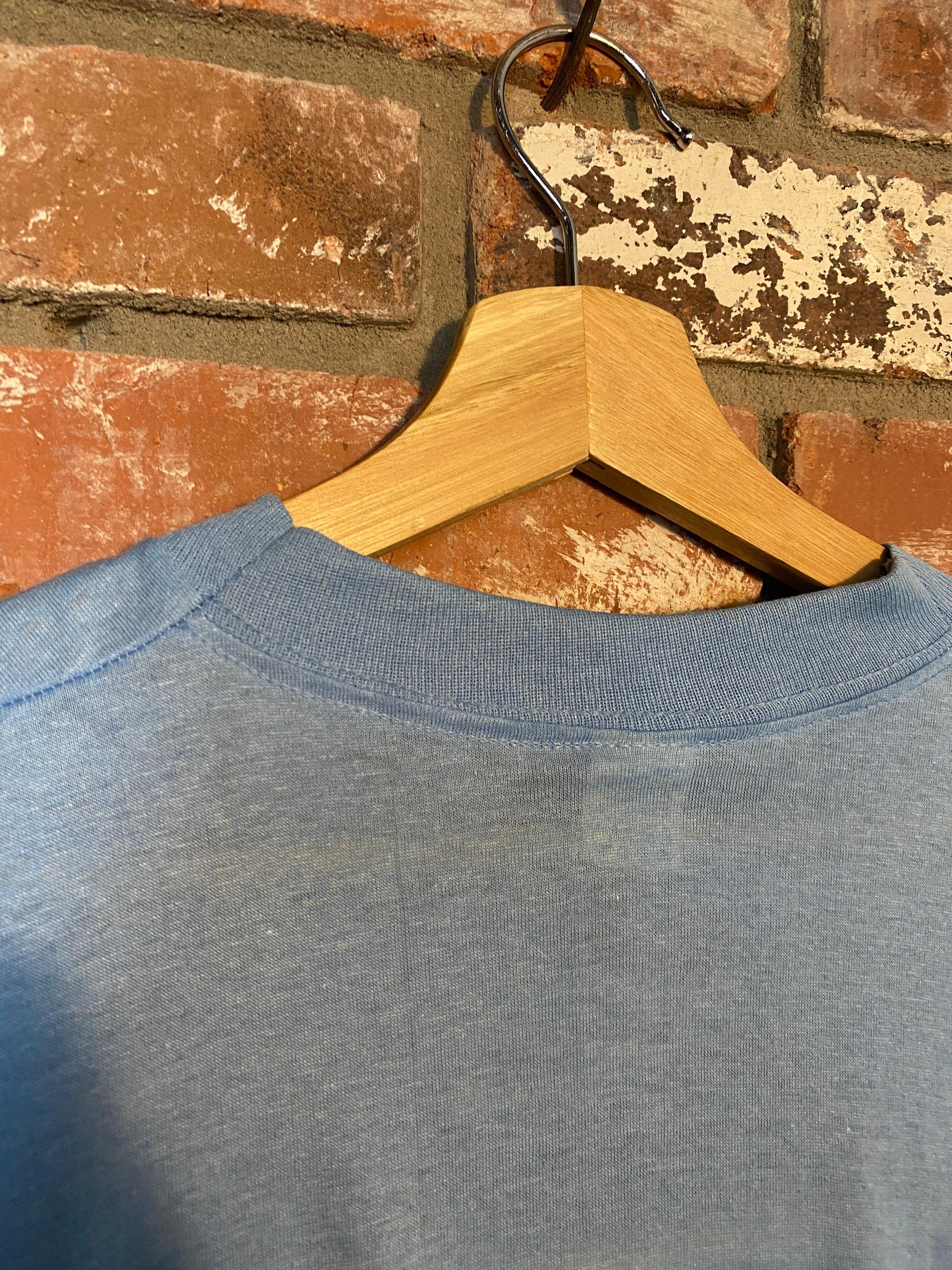 Vintage 80s Elvis Light Blue T-Shirt size XXL image 9