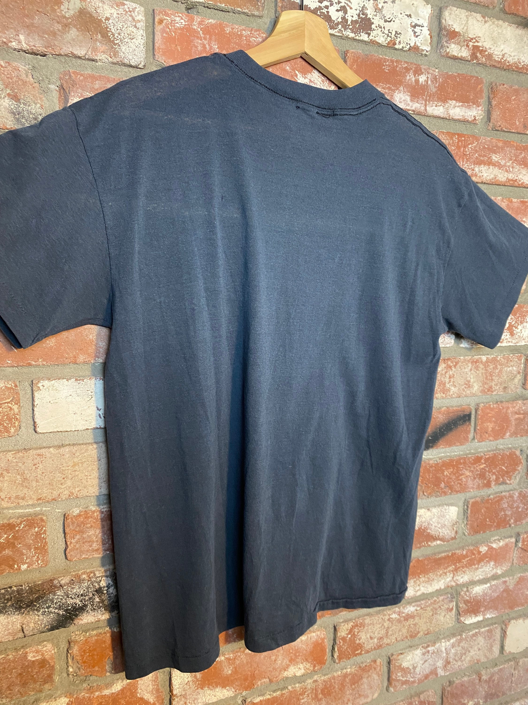 Vintage 80s Batman Yellow logo Paper Thin T-shirt image 5
