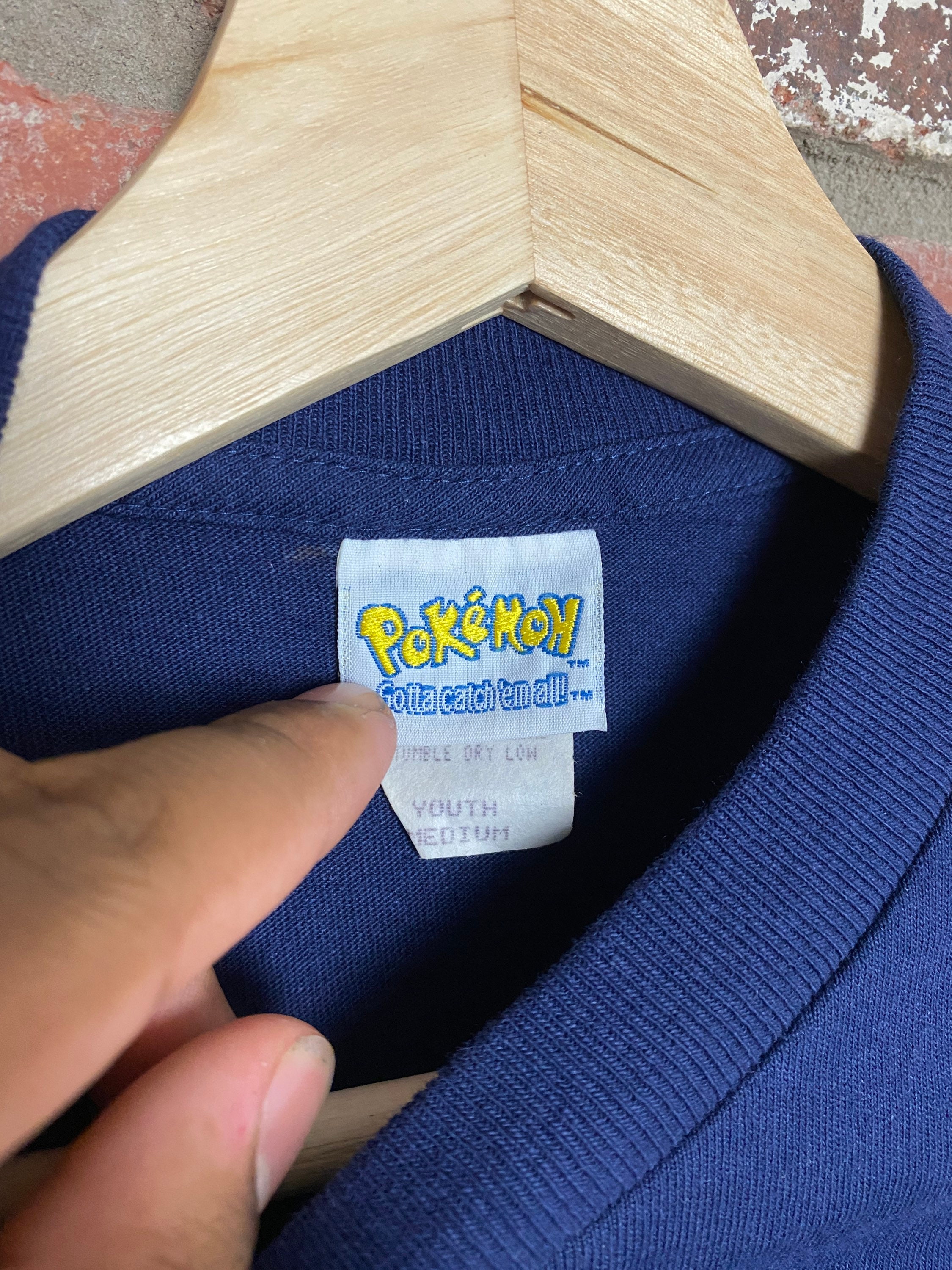 Vintage 90s 1999 Pokémon Nintendo longsleeve shirt-Size youth medium image 5