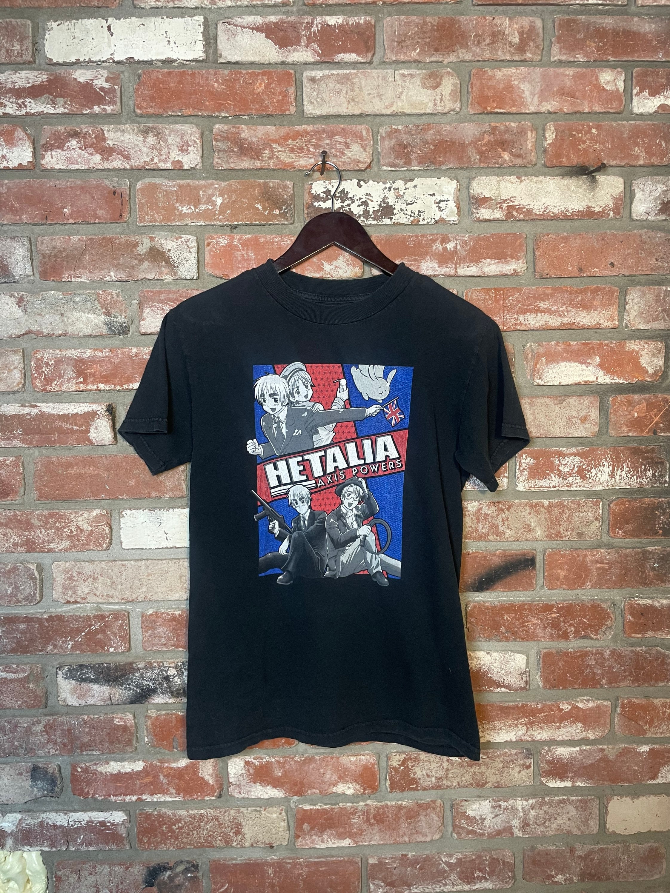 Vintage Y2K 2000s Hetalia Axis Powers Anime T-shirt-Size S