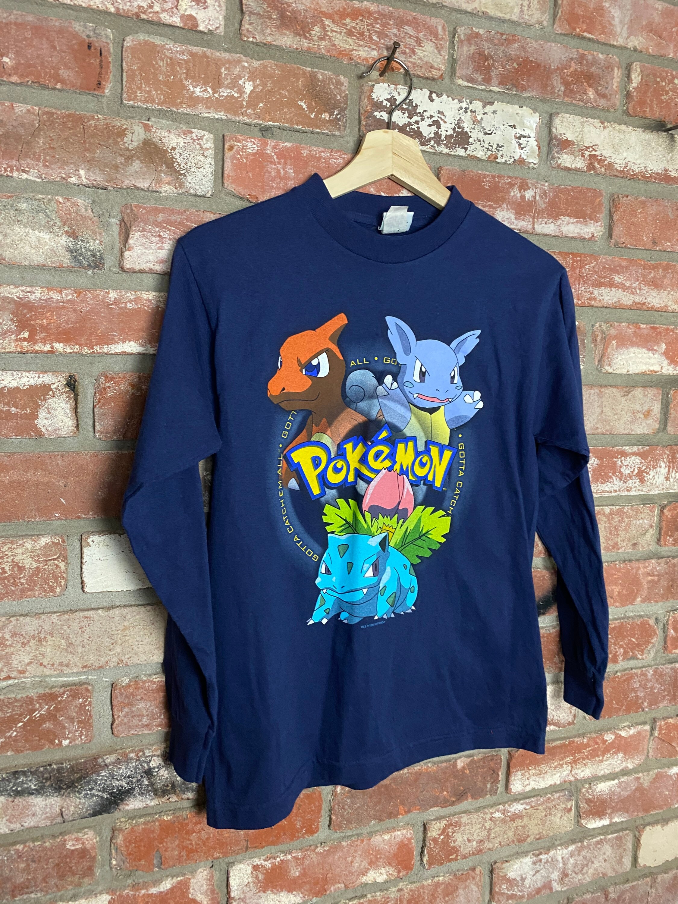 Vintage 90s 1999 Pokémon Nintendo longsleeve shirt-Size youth medium image 2