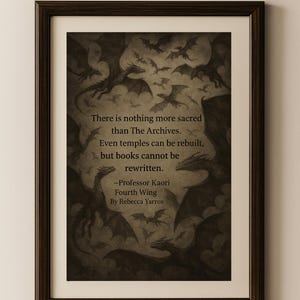Fourth Wing Digital Poster | Rebecca Yarros | The Archives | Xaden Riorson | Violet Sorrengail | Basgaith | Iron Flame | Empyrean Dragons