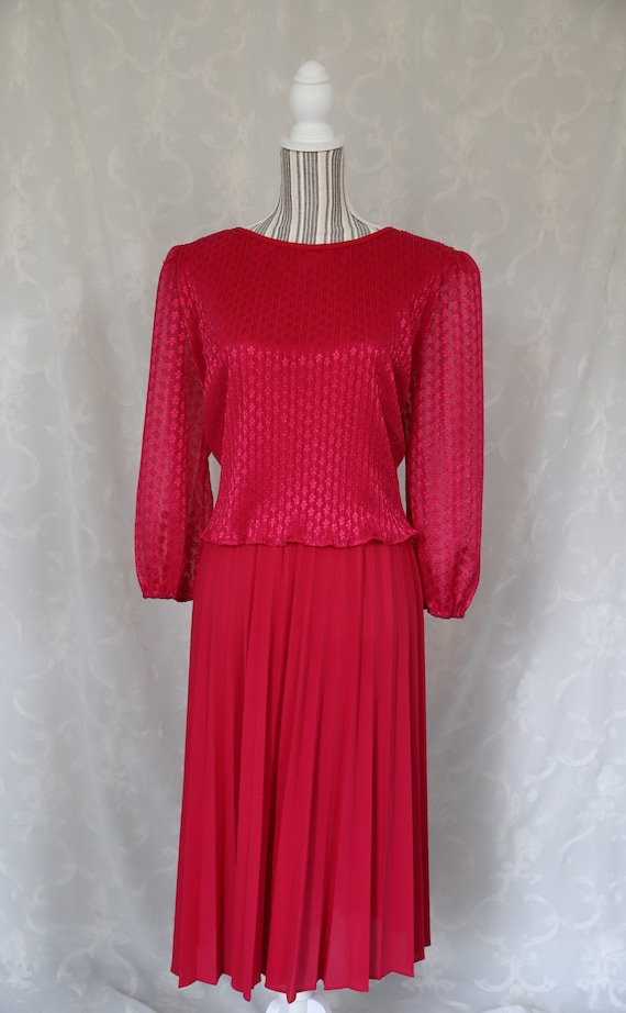 90s Formal Vintage Dress ~ Size XLarge ~ Berry Pi… - image 1