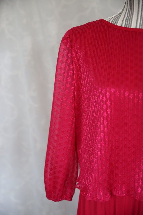 90s Formal Vintage Dress ~ Size XLarge ~ Berry Pi… - image 2