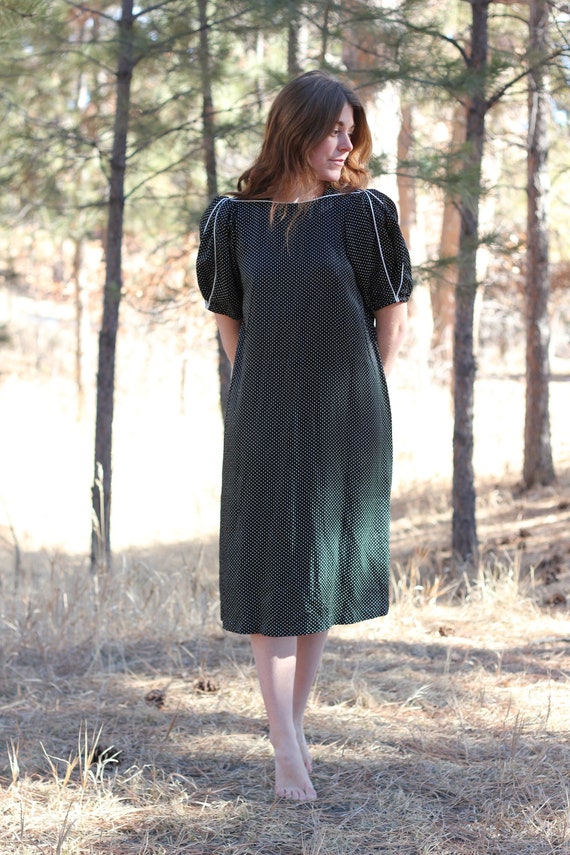 Mid Mod 60s Vintage Dress ~ Shirt Style dress ~ B… - image 1