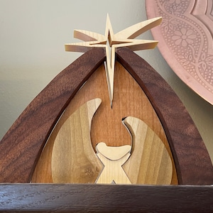 Silent Night Away in a Manger Nativity Set Printable Pattern - Scroll Saw Ready - Multiple Options - PDF