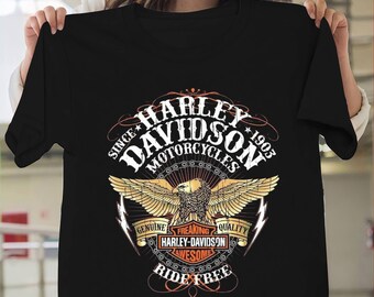 Foo Fighters Harley-Davidson Skull Eagle S/S White T shirt 