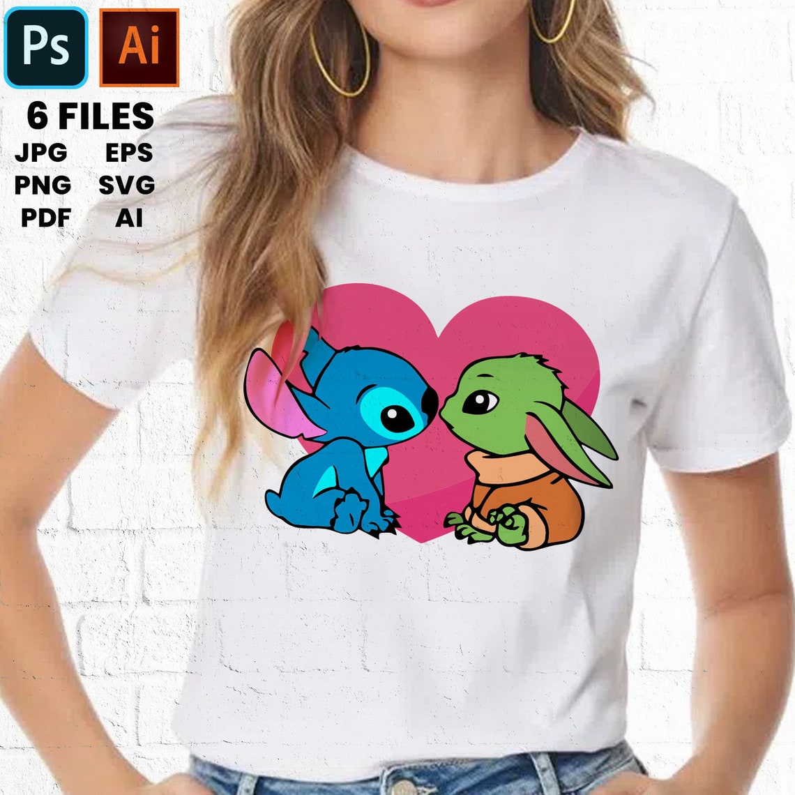 Download Clipart Baby Yoda and Stitch Valentine's Day SVG Yoda and ...