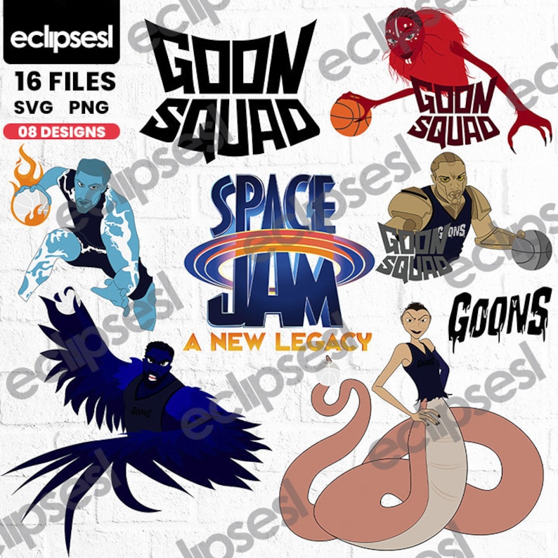 08 Colección Clipart Space Jam A New Legacy Goon Squad Etsy