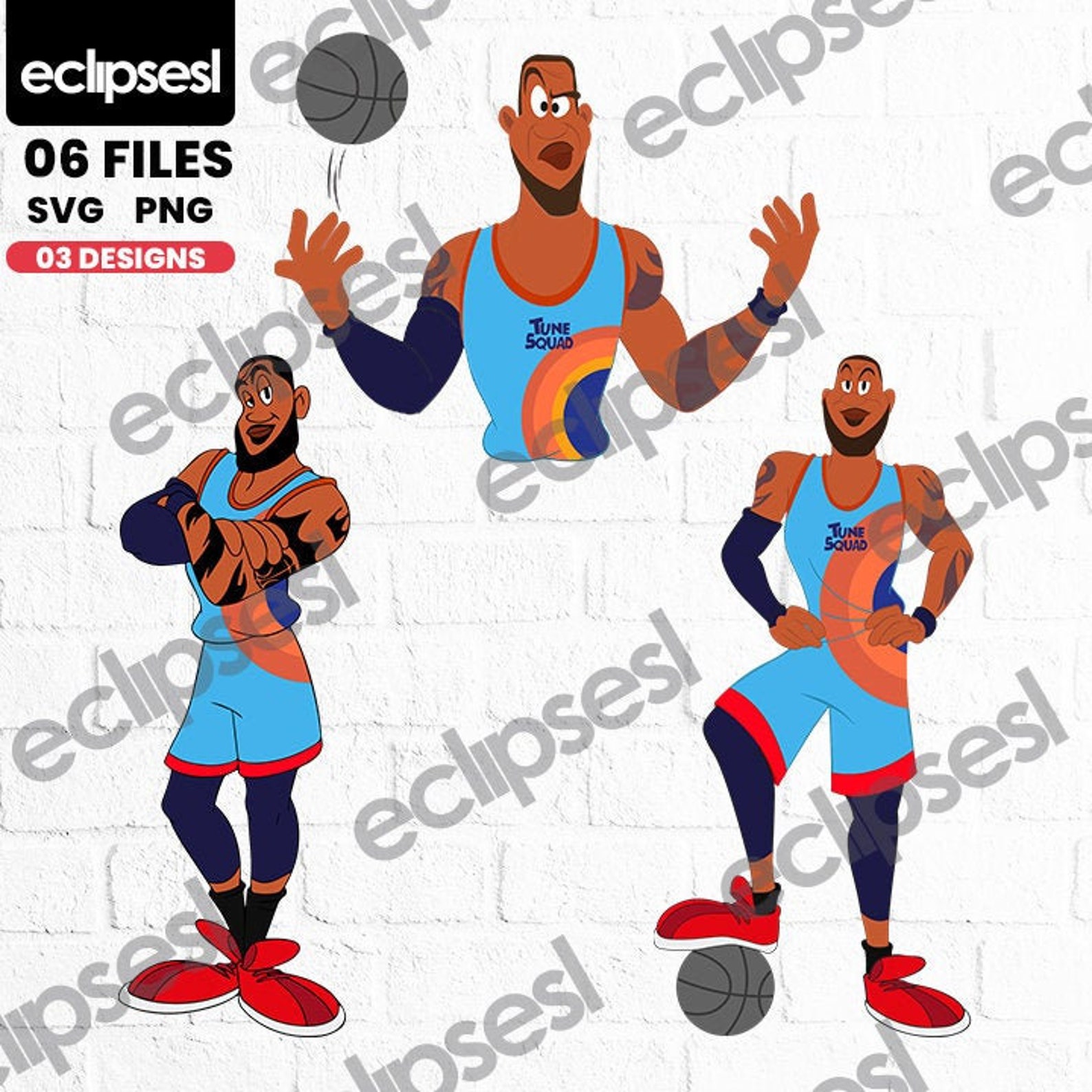 03 Colección Clipart LeBron James Looney Tunes Space Jam | Etsy