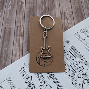 Electric Guitar Keychain