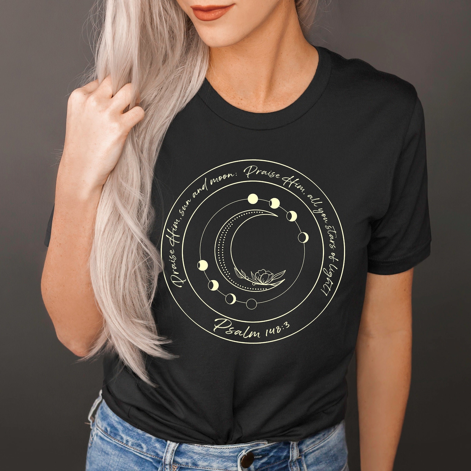 Celestial Tshirt/ Faith based Sun and Moon Tee/ Astronomical | Etsy