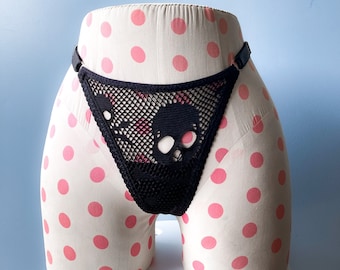 SPOOKY Undies: Skull Fishnet