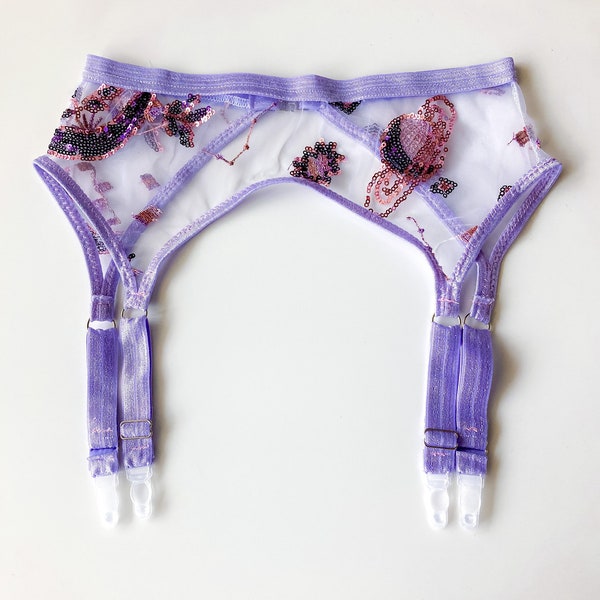 Garter Belt: Lavender Moon & Star