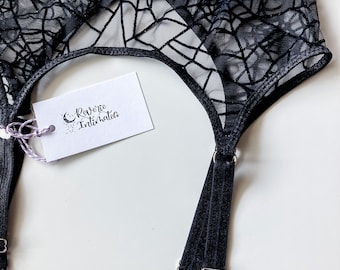 spirit halloween garter belt SPOOKY Garter Belt: Spider Web Halloween