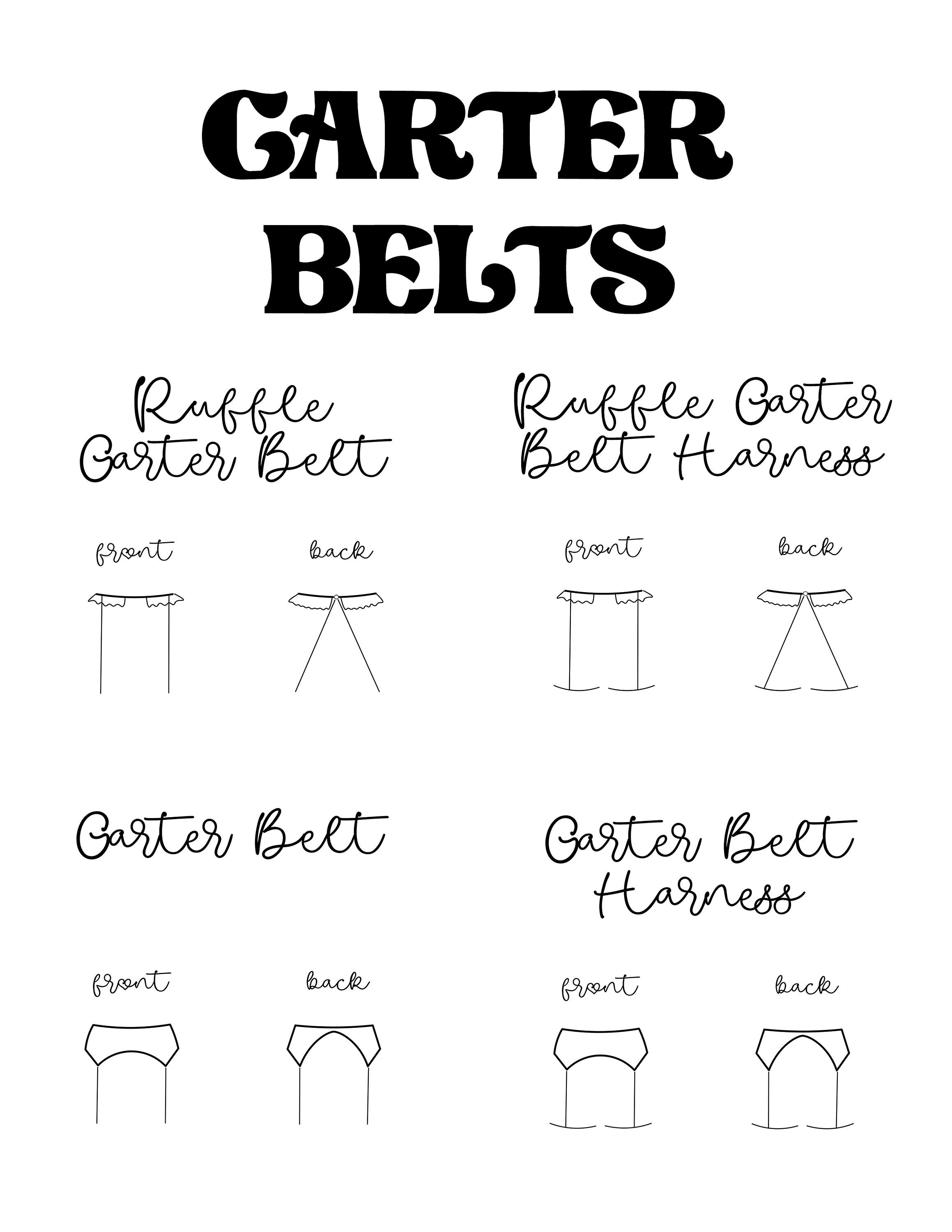 garter belt types Garter Belt: BLACK Strawberries