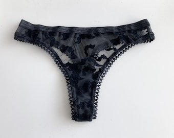 SPOOKY Undies: Bats velvet flocked mesh
