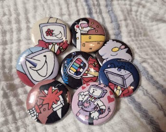 Spamton and Tenna Button Assortment