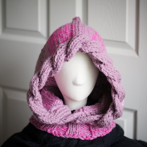 Cozy Knitted Balaclava Hood with Optional Sherpa Lining – Warm Winter Hooded Cowl for Cold Weather in Various Colors