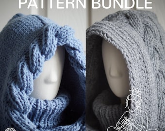 Hooded Balaclava Knitting Pattern Set: Wanderlust & Igloo - Intermediate (2 PDF Patterns)