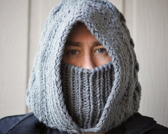 Unisex Knit Igloo Balaclava Hood: Oversized Multiway Cowl Scarf for Cool Days and Festivals