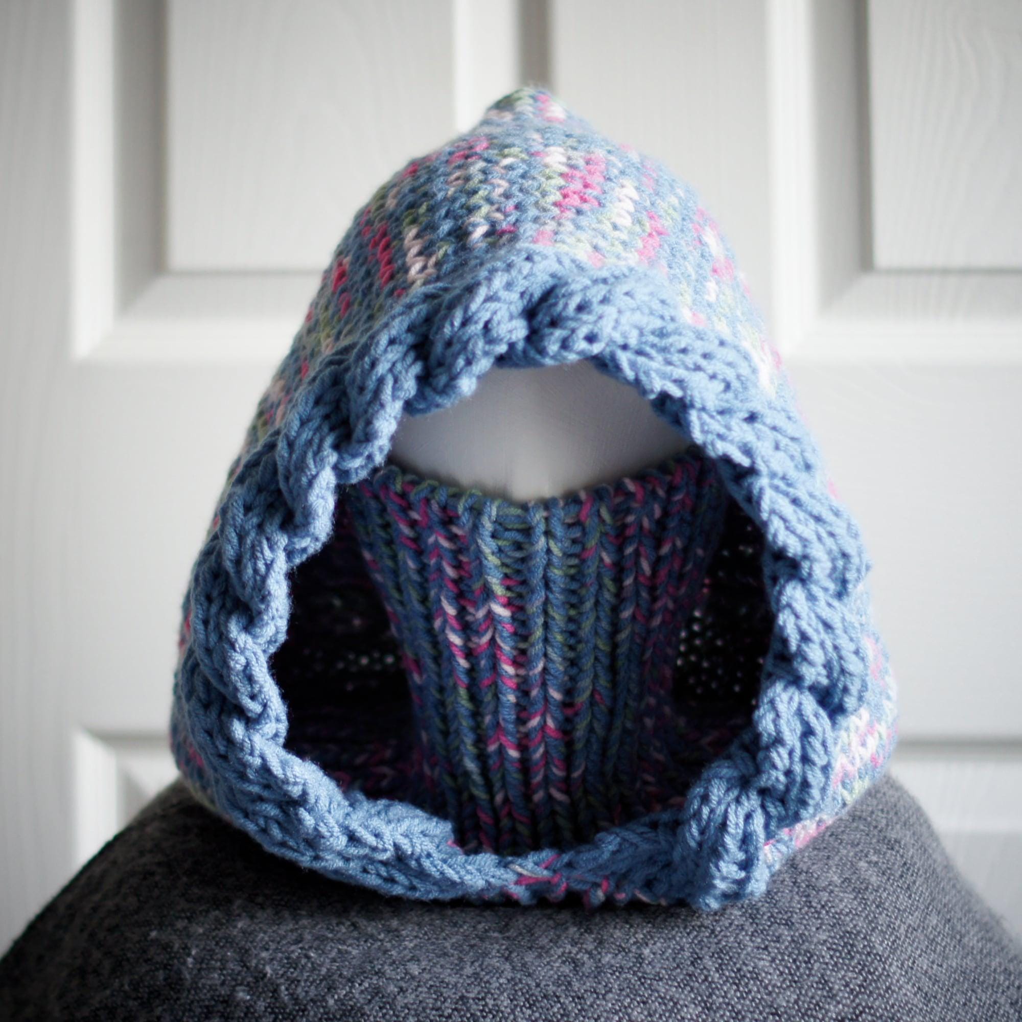 Winter Knit Balaclava Hood – Handmade Cowl With Sherpa Lining Option ...