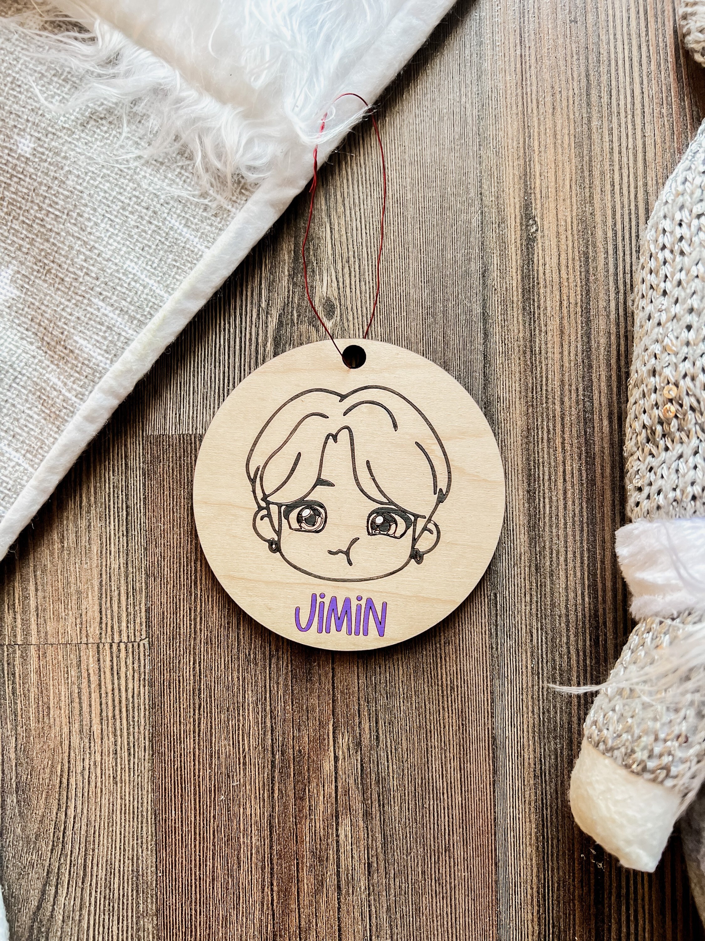 BTS Jimin ornament | Wood ornament