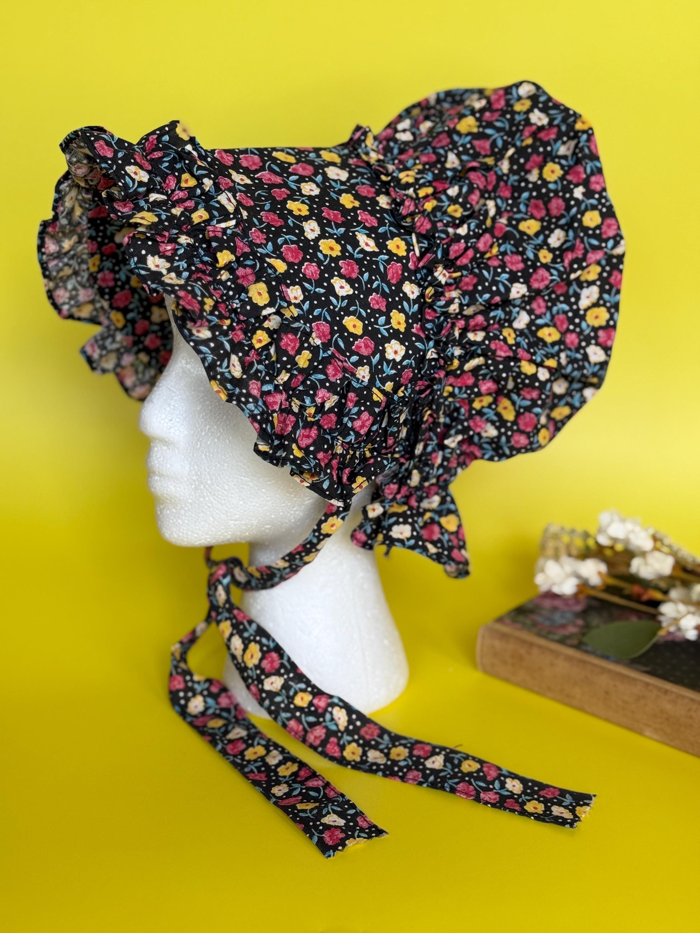 1970s Floral Sunbonnet: Handmade Cotton Prairie Bonnet - Etsy display picture 3