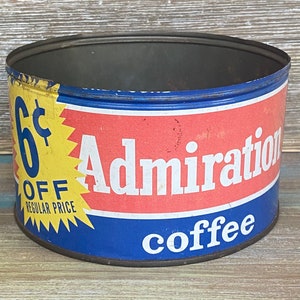 Duncan’s Administration 1 lb Coffee Can, Advertising Tins, Vintage Coffee Can, Tin Litho Cans