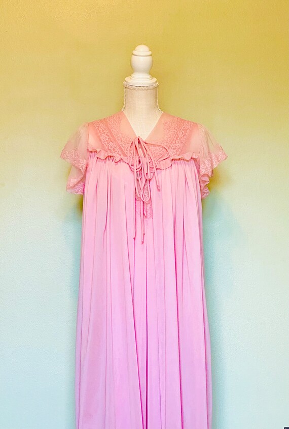1960s Penny’s Adonna Pink Nightgown Set, Size 34/… - image 10