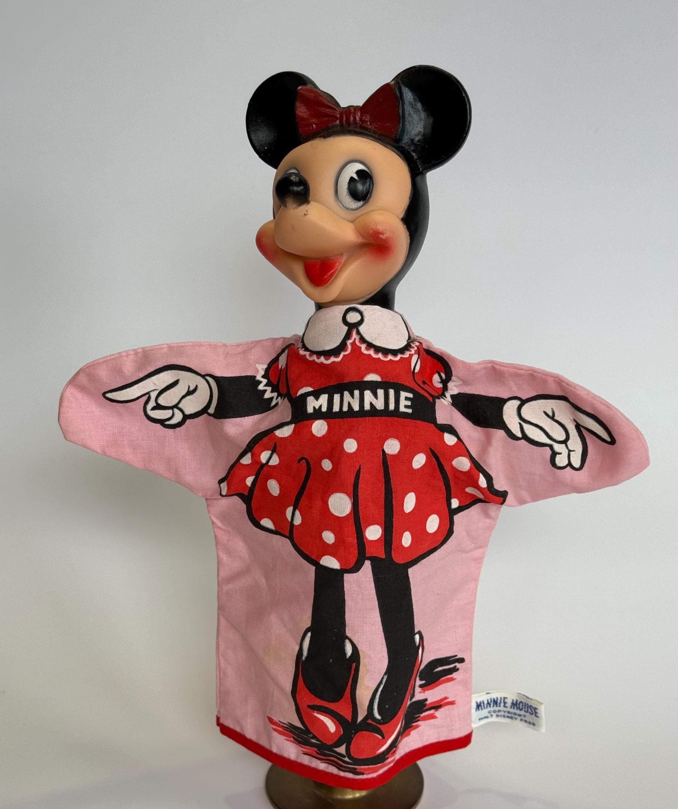 Vintage 1950s Minnie Mouse Hand Puppet: W.D.P. Collectible Toy - Etsy