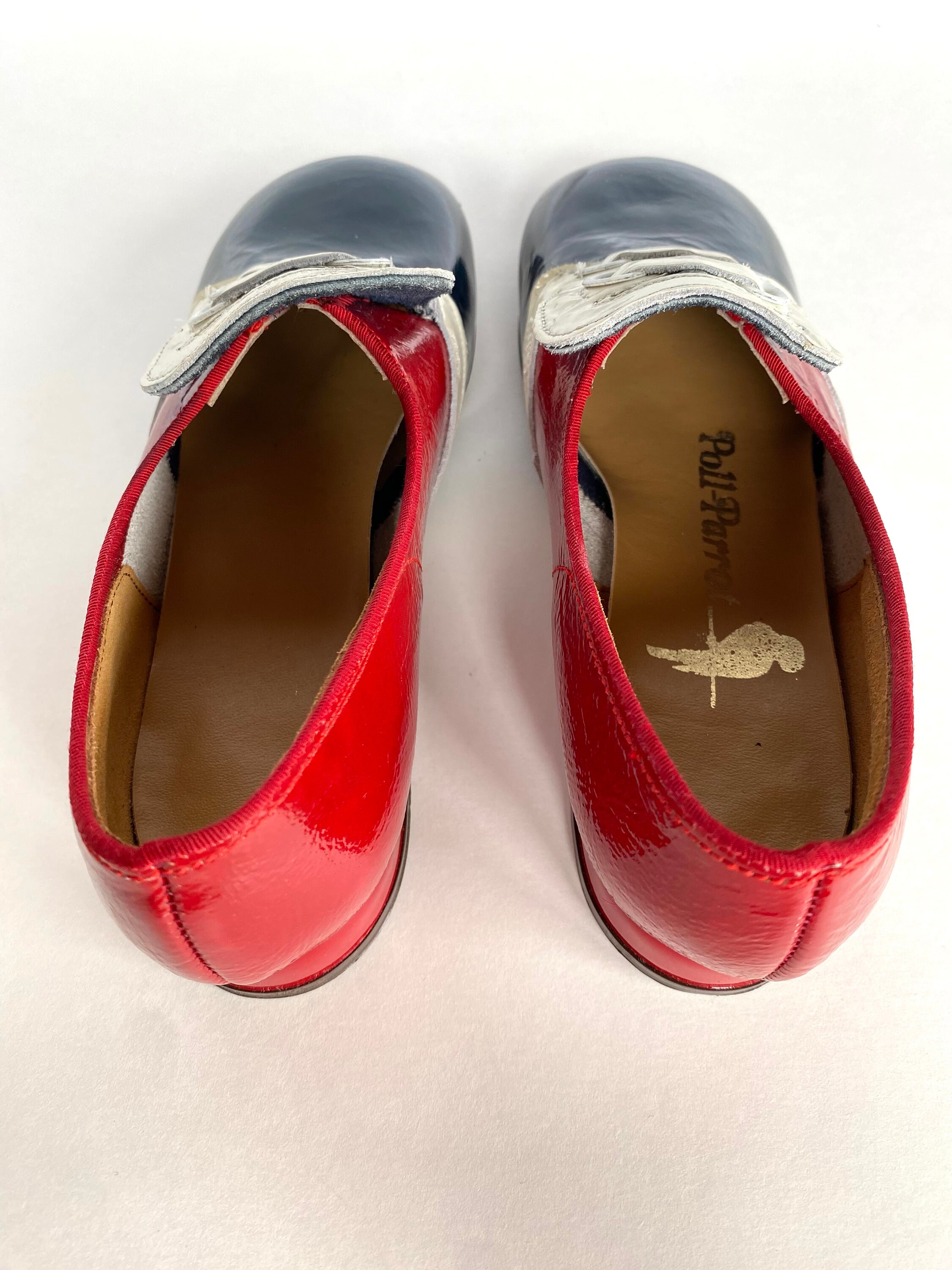 Vintage Poll-parrot Patent Leather Oxford Shoes: Retro