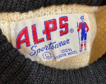 Vintage 1960s Alps Sportswear Wool Sweater/large/vintage Sweaters 