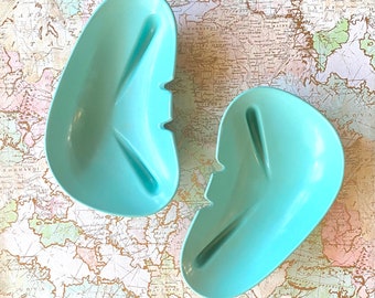 Two/1950s Atomic Ashtray, Amoeba Ashtrays, Mel Mac Ashtrays, Melamine Ashtrays, Mid-Century Home, Space Age Decor, Eclectic