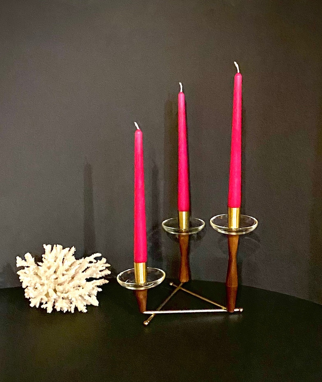 Mid Century Modern Candlestick Holder Retro Home Decor Etsy