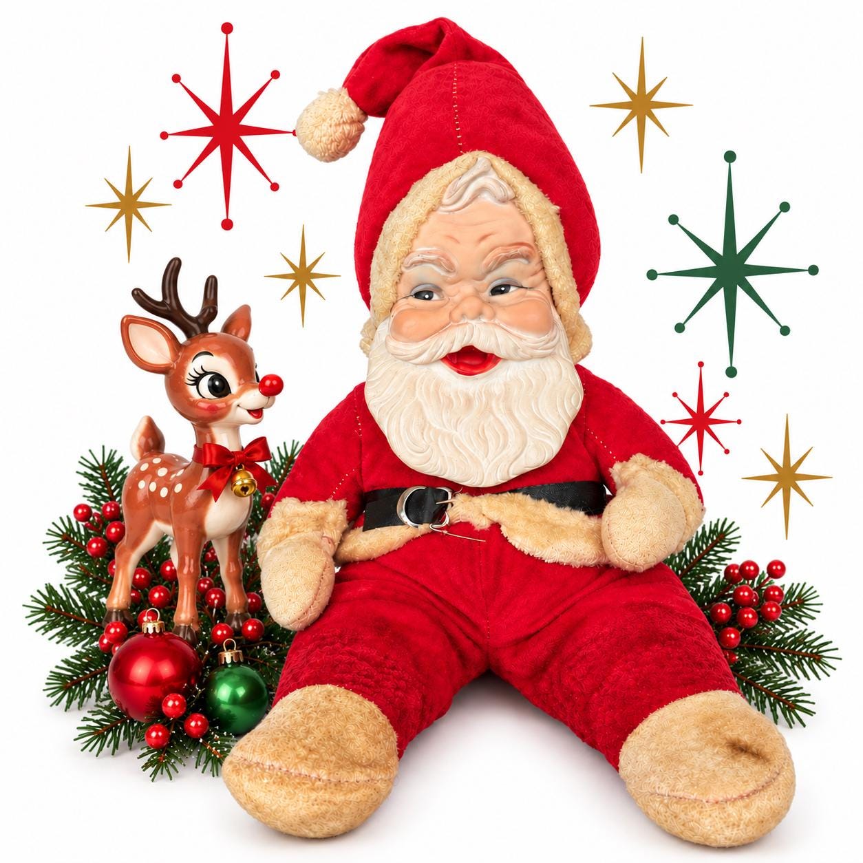 アンティークサンタクロース Antique Santa 1950 - Etsy
