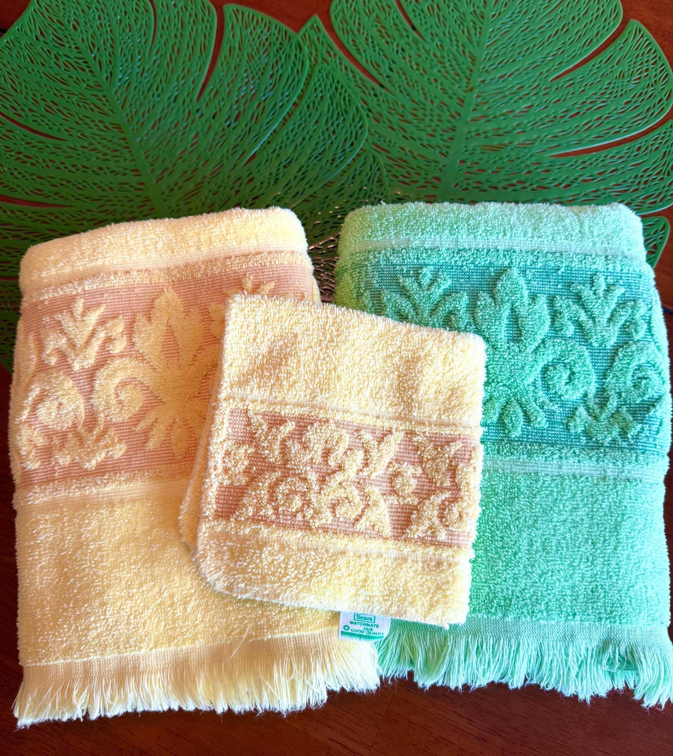 70's Sears シアーズ　ヴィンテージ タオル USA製 カラーブロック Retro Sears Towels - Etsy